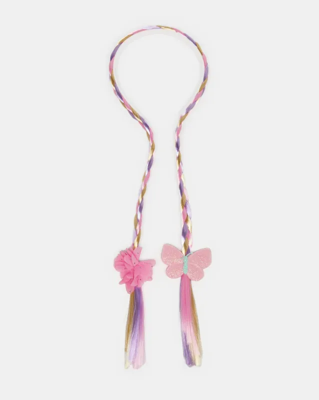 Girls Purple Headband With Synthetic Hair sold by Redtag