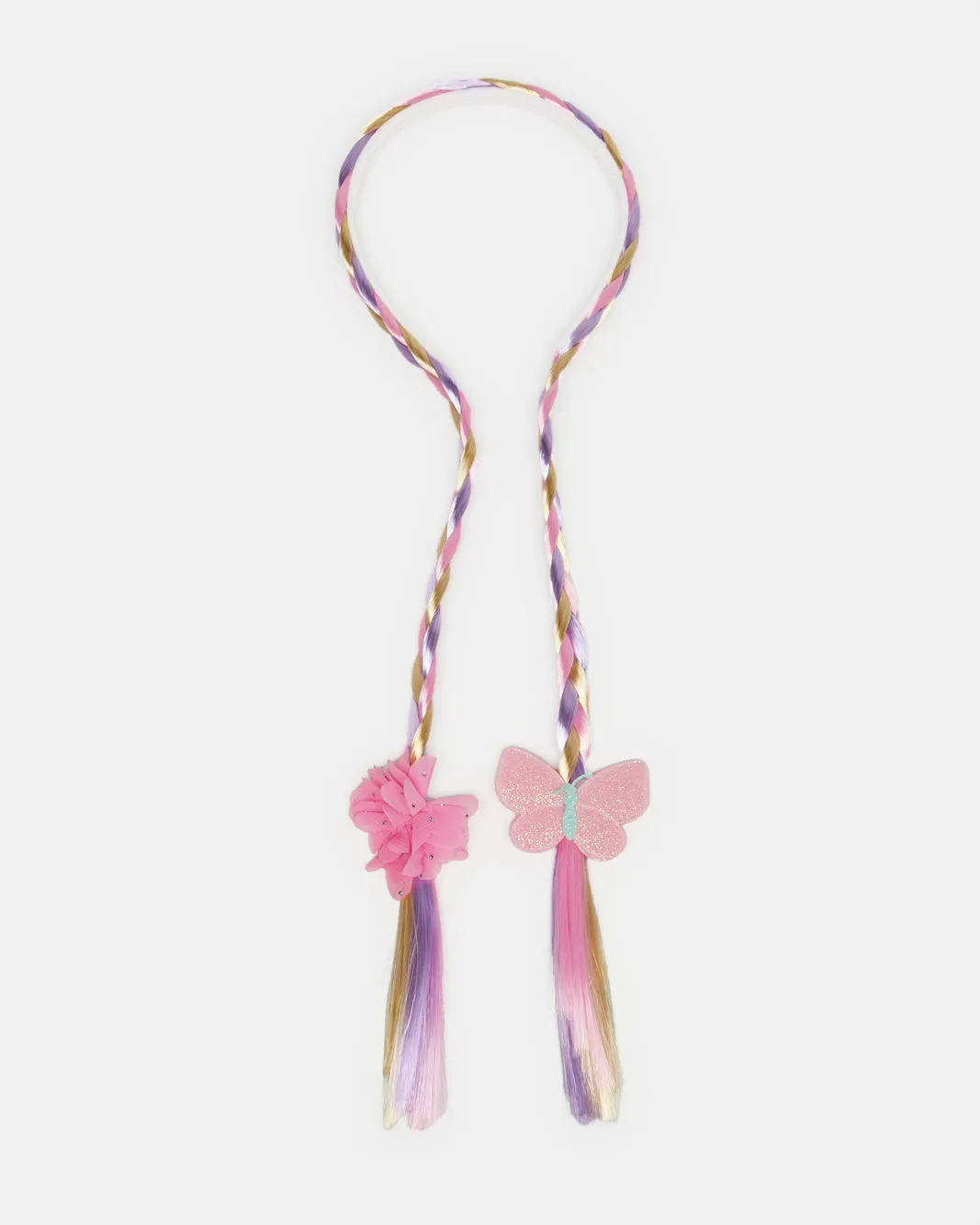 Girls Purple Headband With Synthetic Hair sold by Redtag