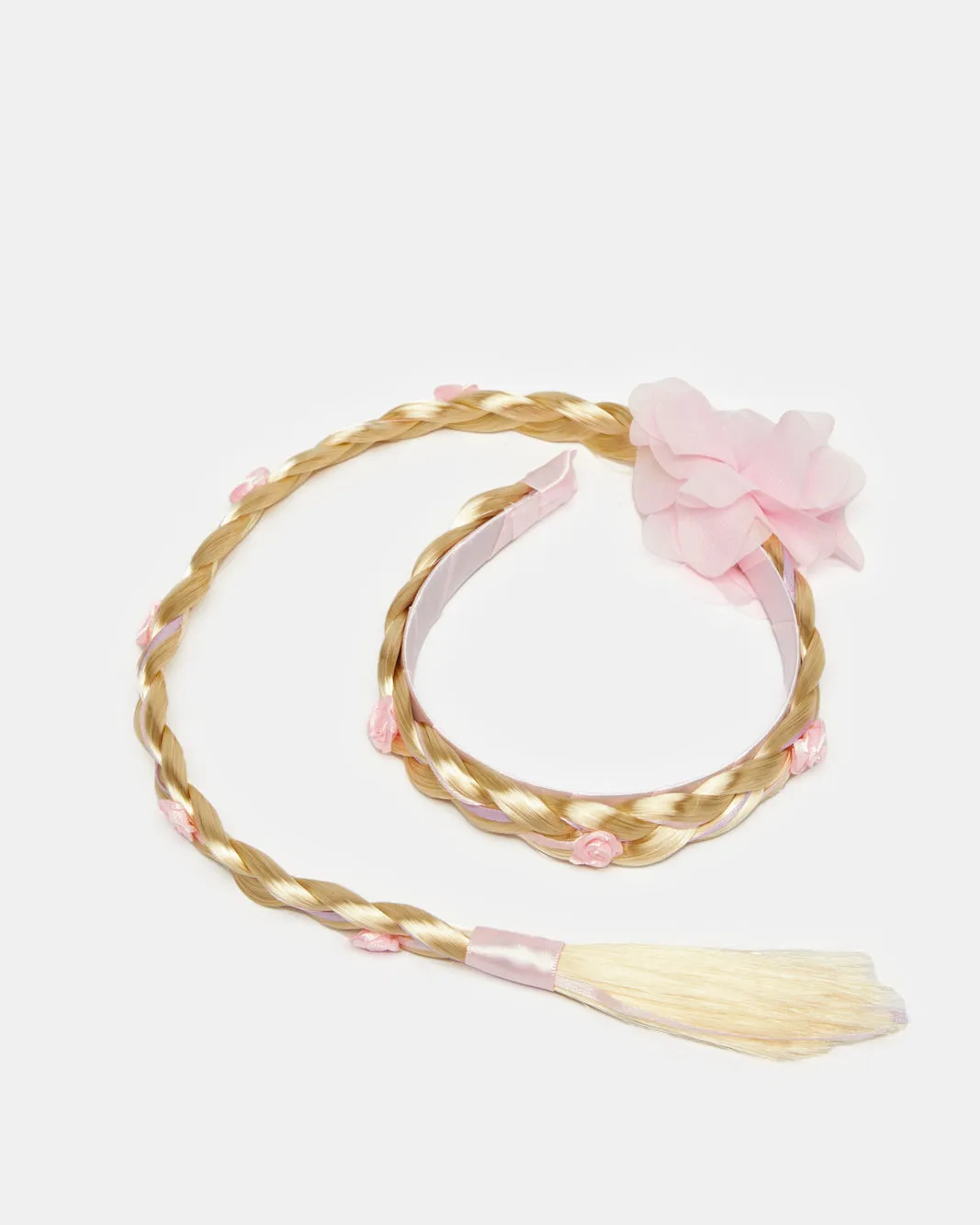 Girls Pink Headband With Synthetic Hair sold by Redtag