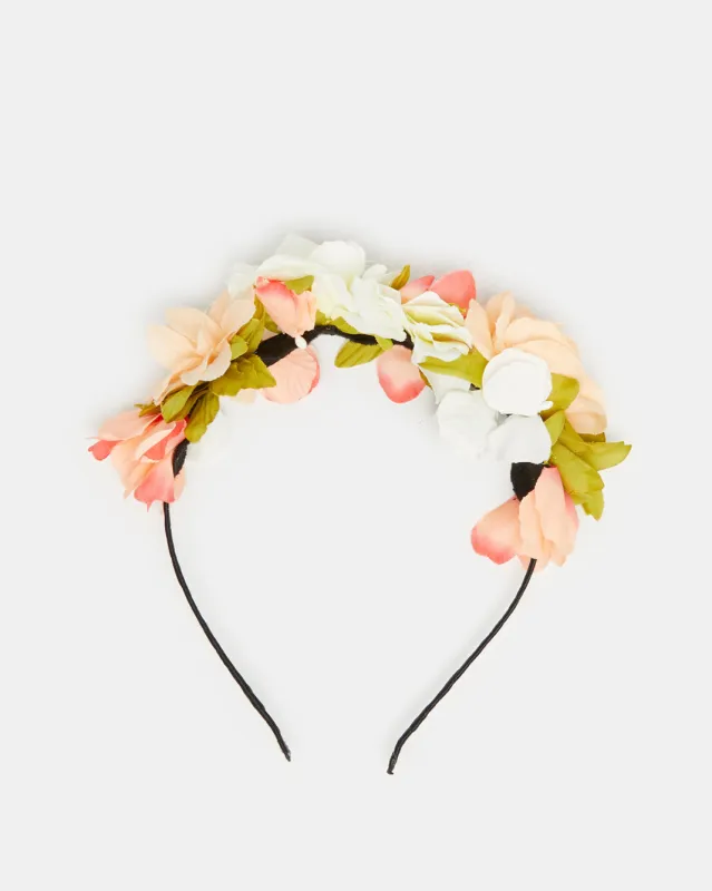 Girls Multicolour Floral Headband sold by Redtag