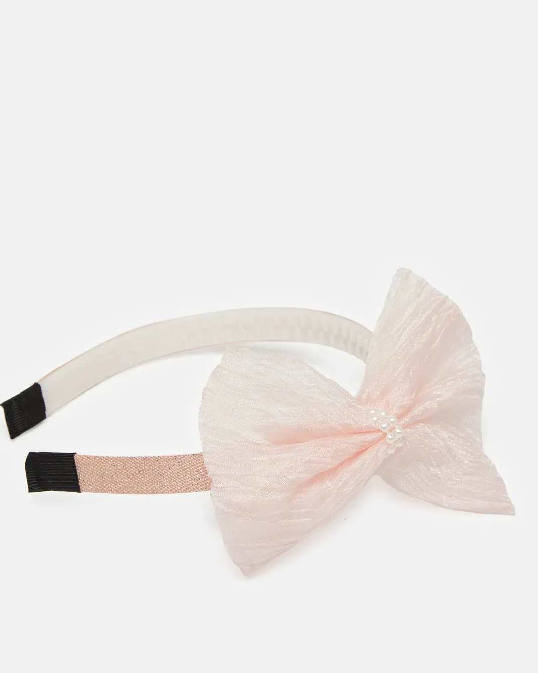 Girls Beige And Pink Embellished Headband Set (Pack of 2) sold by Redtag product image thumbnail 3