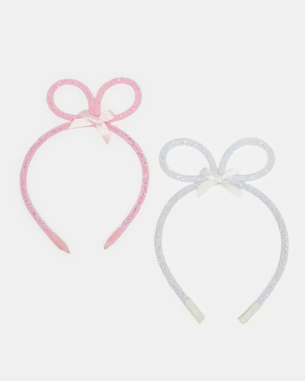 Girls Pink And White Embellished Headband Set (Pack of 2) sold by Redtag