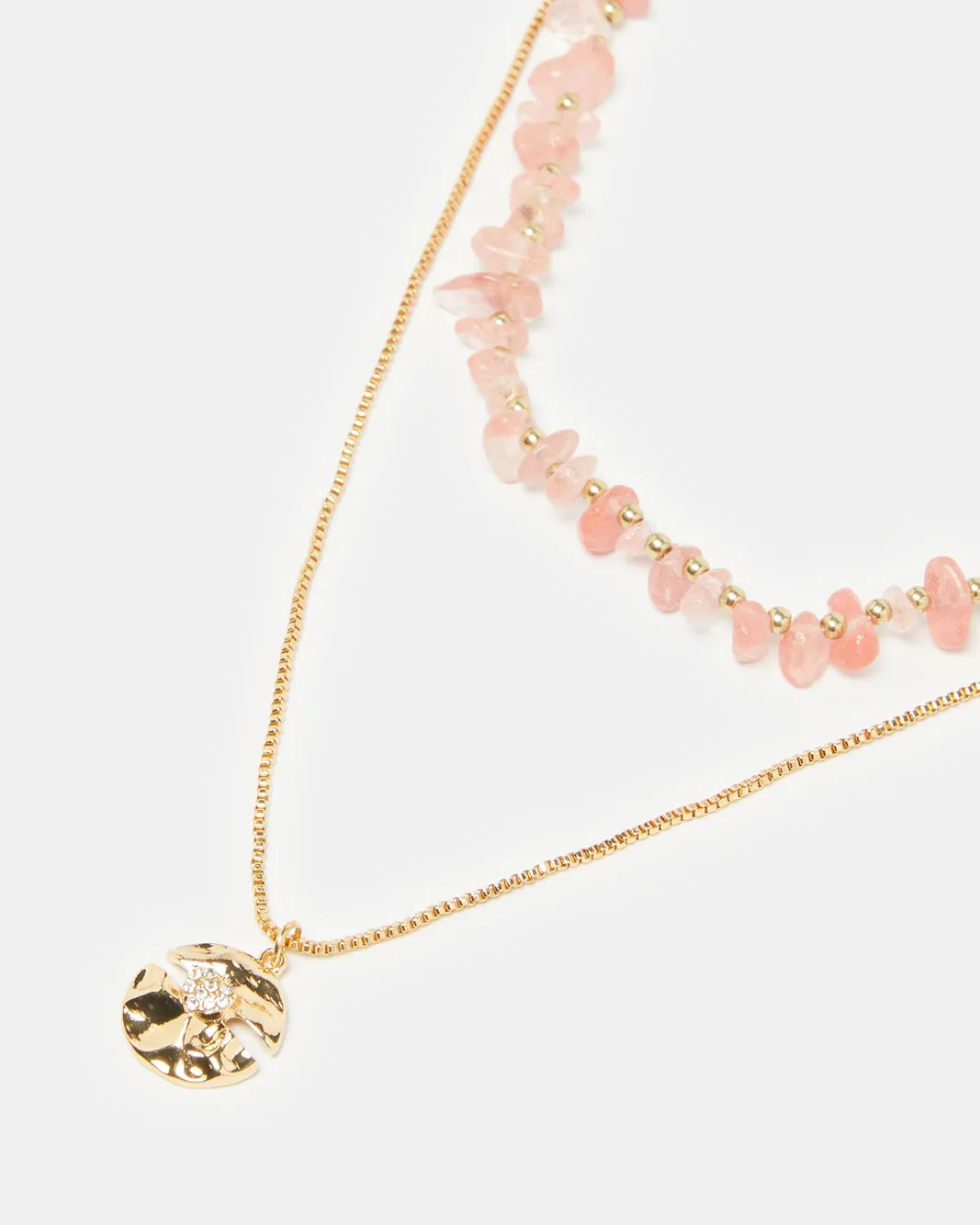 Women Gold Embellished Necklace (2 Piece) sold by Redtag product image thumbnail 2