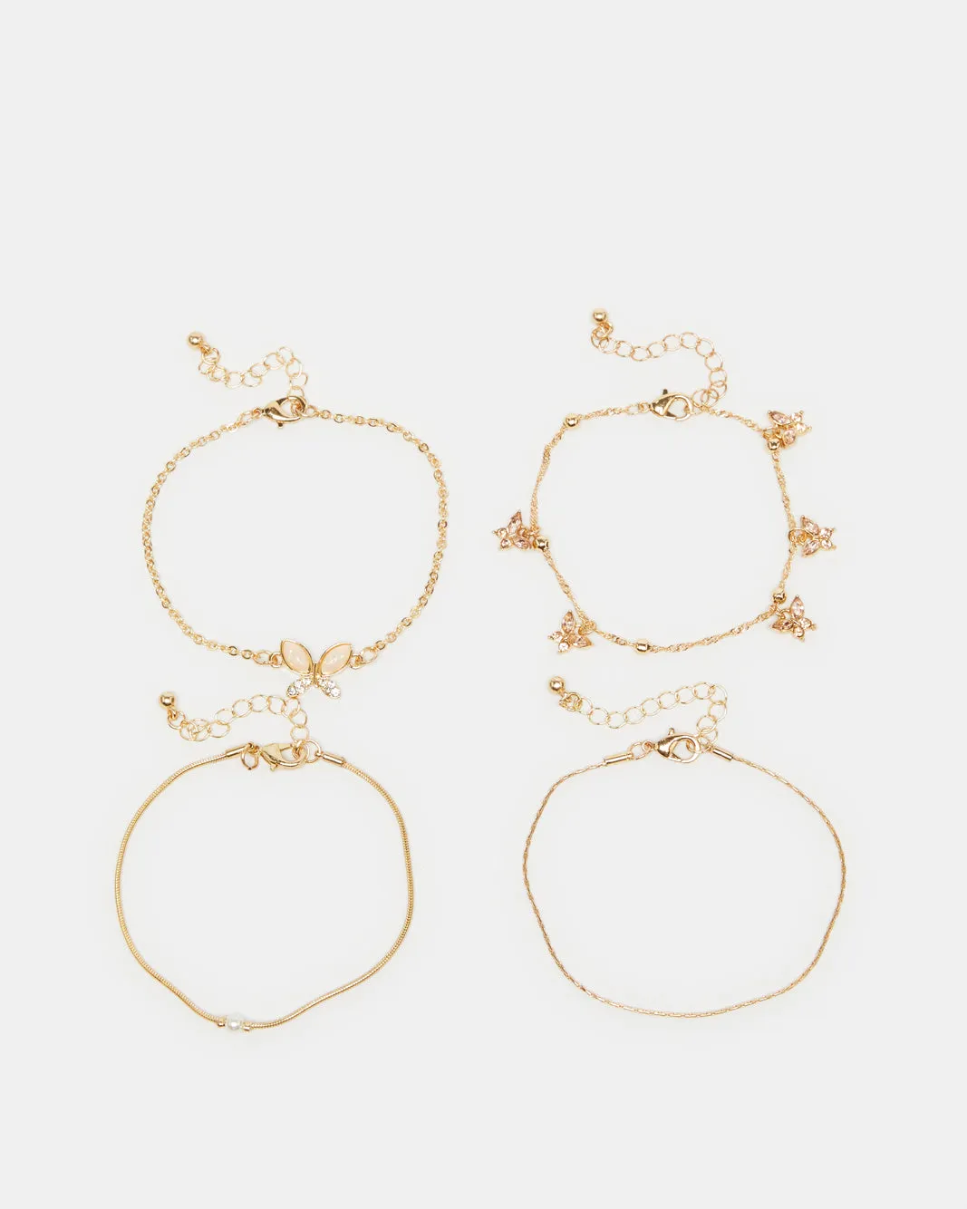 Women Gold Embellished Bracelets Set Of (4 Piece) sold by Redtag