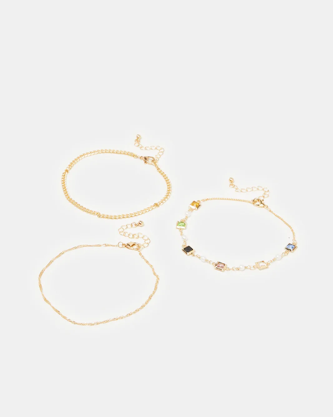 Women Gold Embellished Anklet Set (3 Pieces ) sold by Redtag product image thumbnail 2