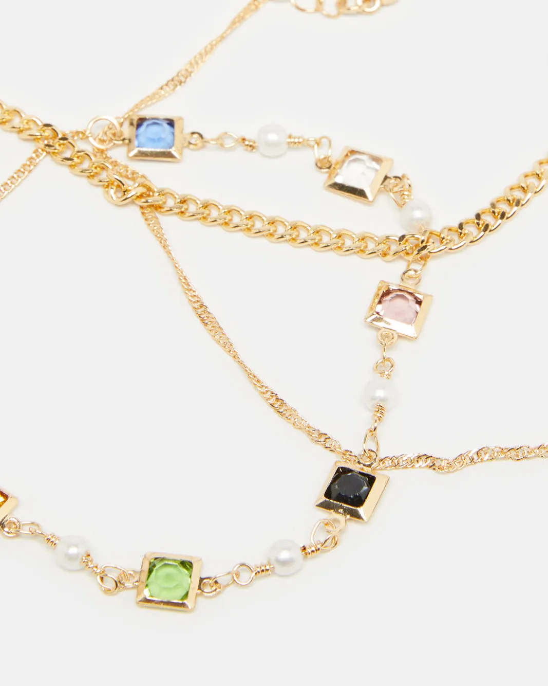 Women Gold Embellished Anklet Set (3 Pieces ) sold by Redtag product image thumbnail 3