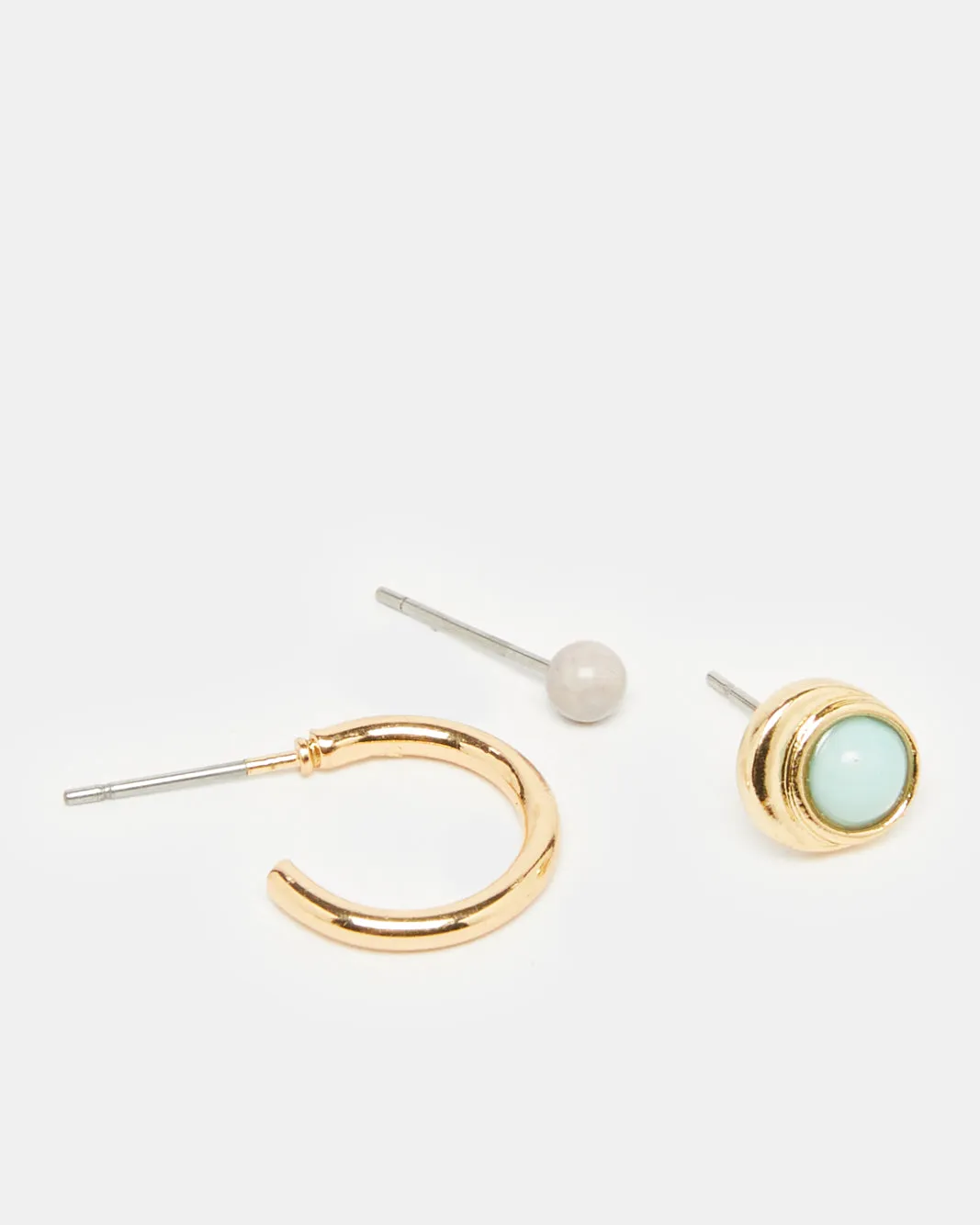 Women Gold Embellished Earrings And Rings Set (9 Pieces) sold by Redtag product image thumbnail 5