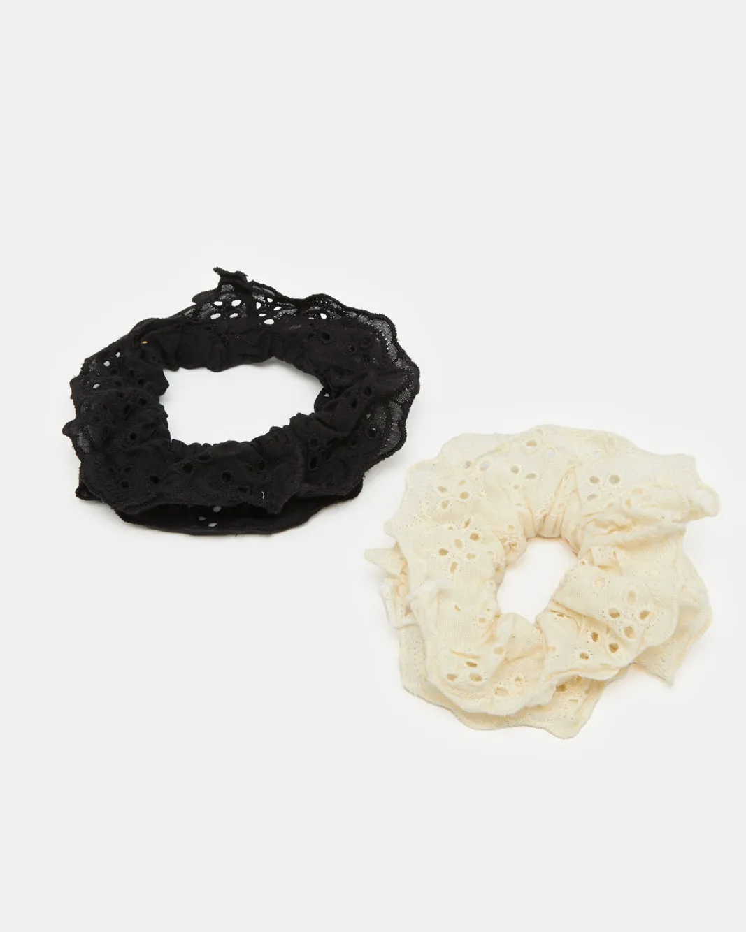 Women Black And Beige Embellished Scrunchy Set (2 Piece) sold by Redtag product image thumbnail 2