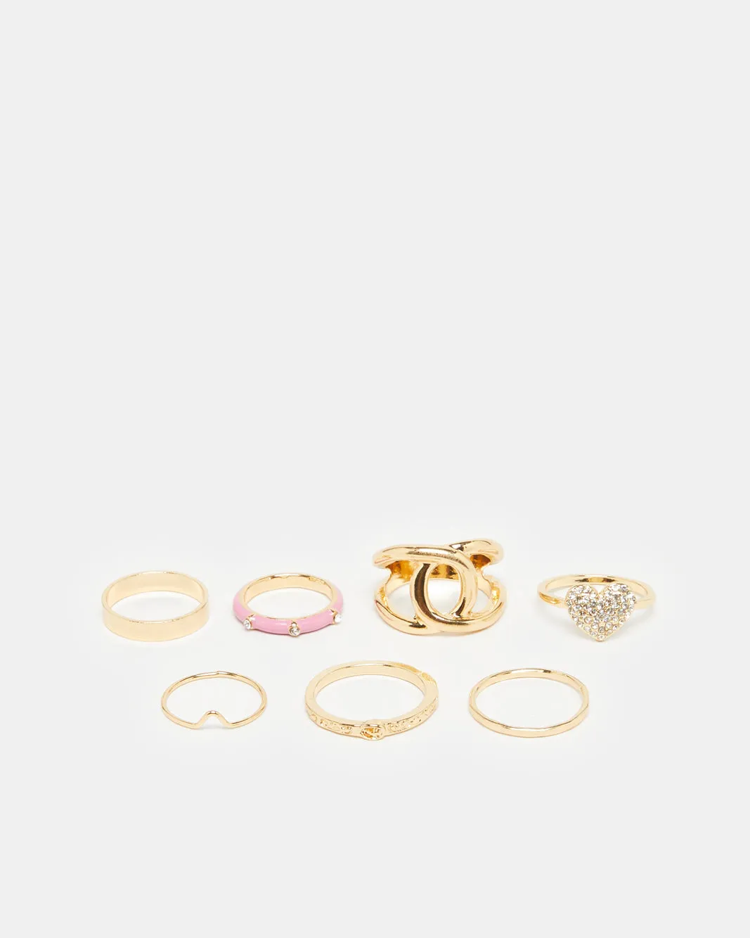 Women Gold Ring Set (7 Piece) sold by Redtag