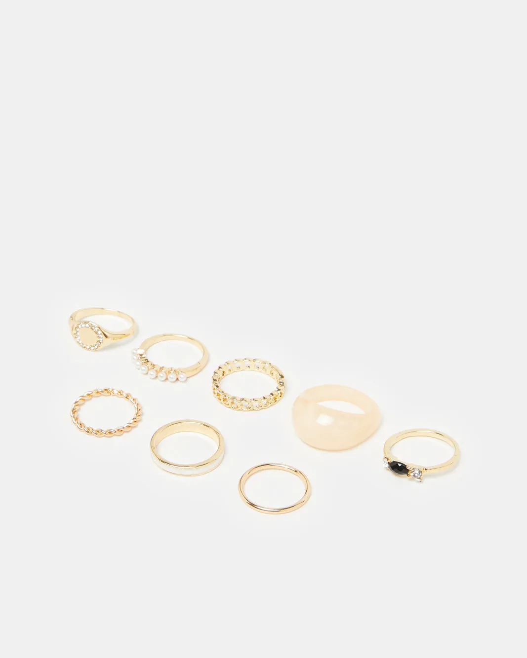 Women Gold Ring Set (8 Piece) sold by Redtag product image thumbnail 2