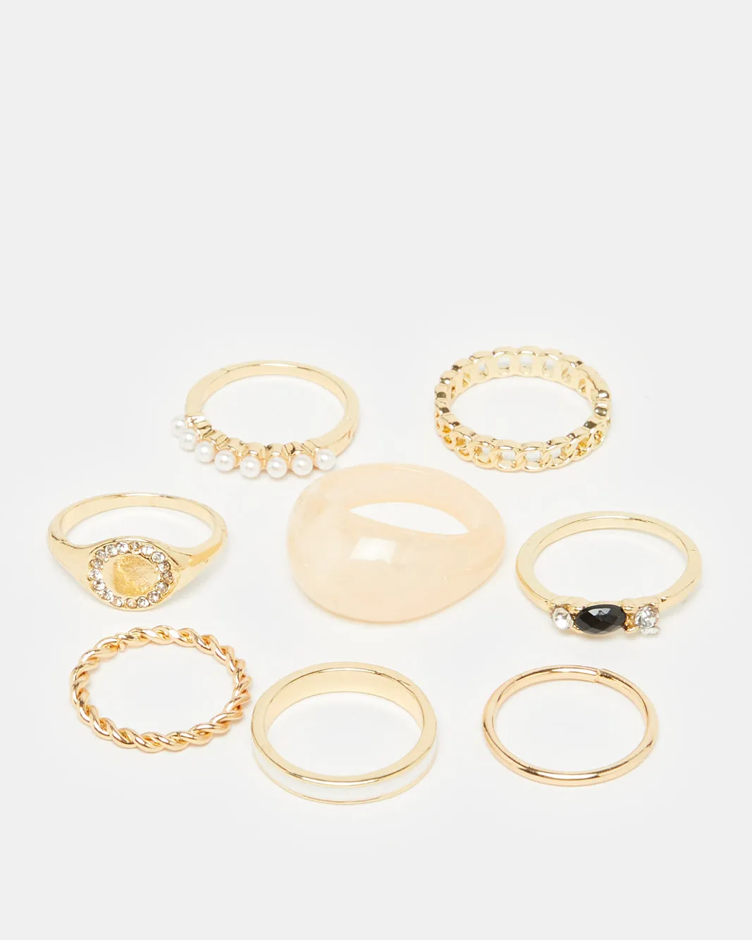 Women Gold Ring Set (8 Piece) sold by Redtag product image thumbnail 3