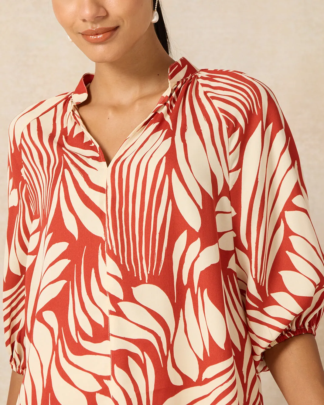 Women Red Printed Blouse sold by Redtag product image thumbnail 4