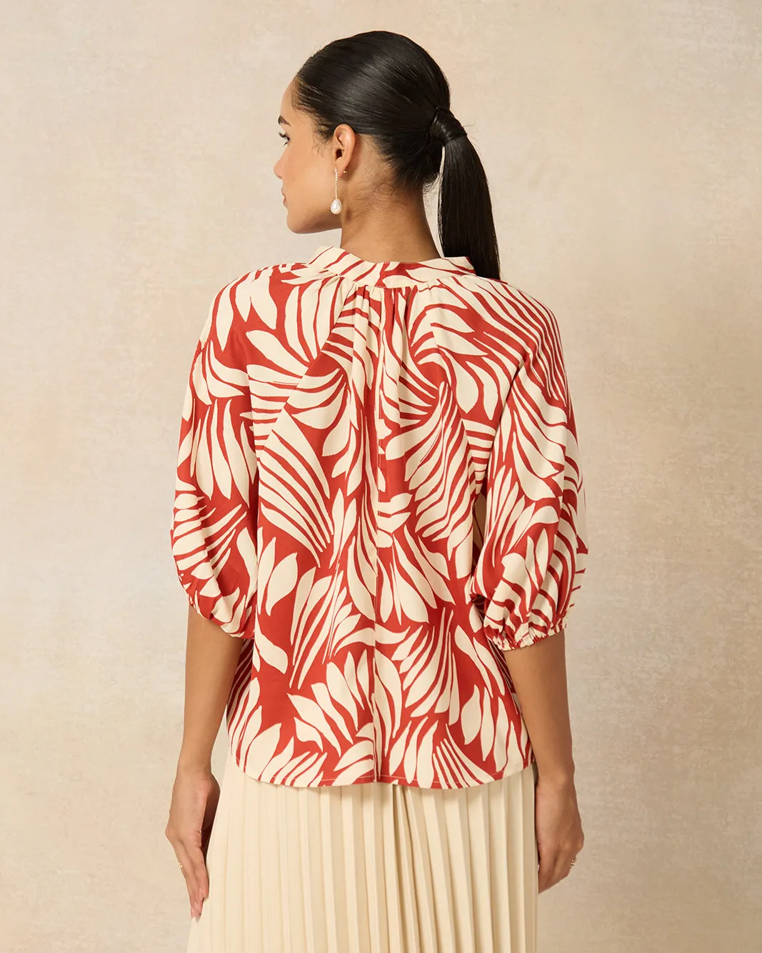 Women Red Printed Blouse sold by Redtag product image thumbnail 3