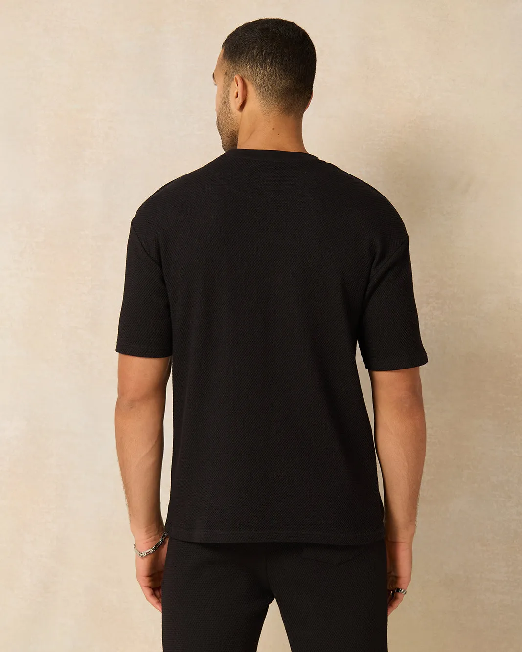 Men Black Lounge T-Shirt sold by Redtag product image thumbnail 3