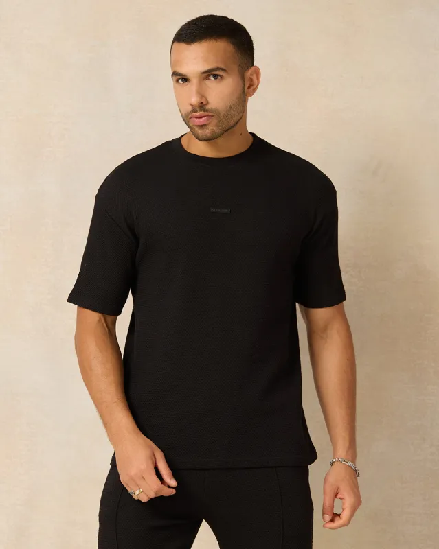 Men Black Lounge T-Shirt sold by Redtag