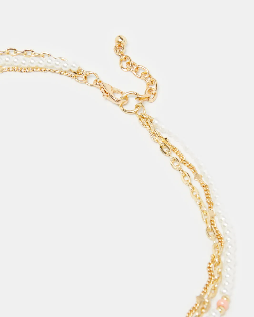 Girls Gold Embellished Necklace & Bracelet Set (5 Piece) sold by Redtag product image thumbnail 3