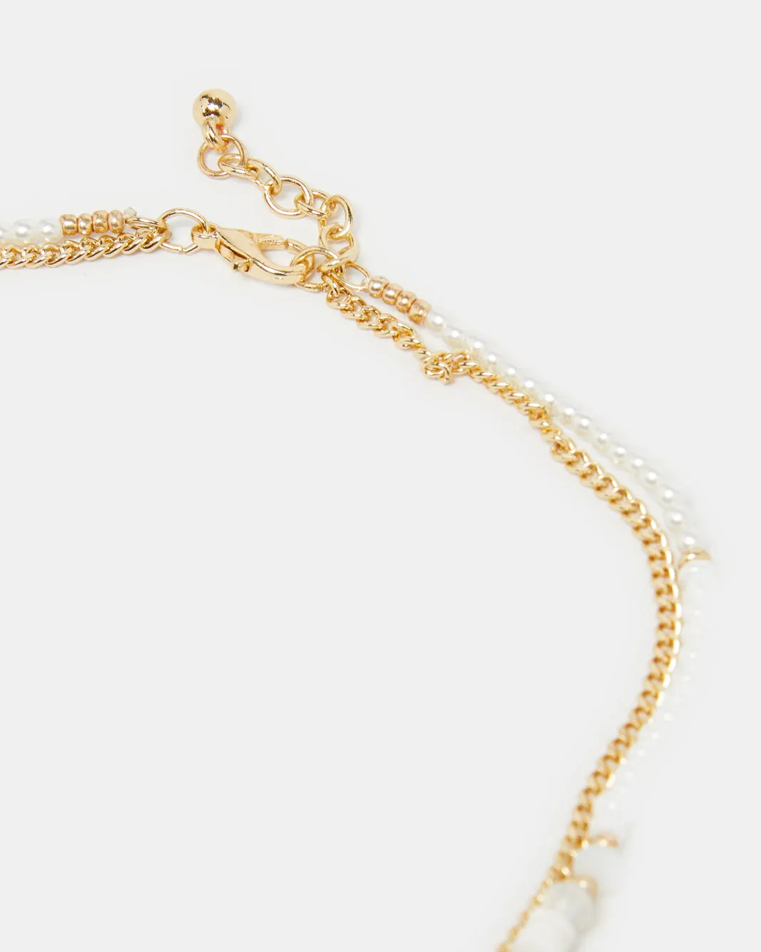 Girls Gold Embellished Necklace & Bracelet Set (7 Piece) sold by Redtag product image thumbnail 3