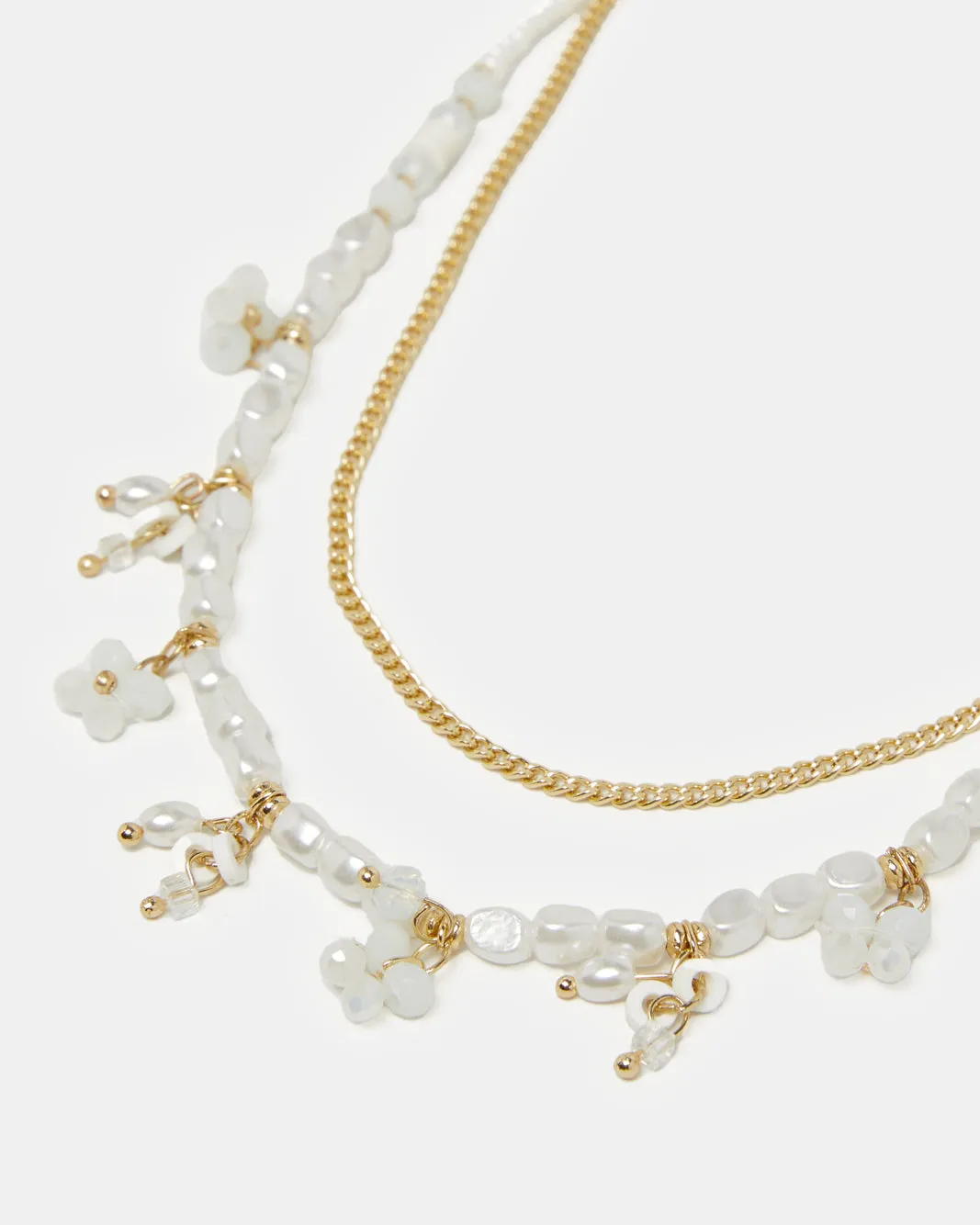 Girls Gold Embellished Necklace & Bracelet Set (7 Piece) sold by Redtag product image thumbnail 2