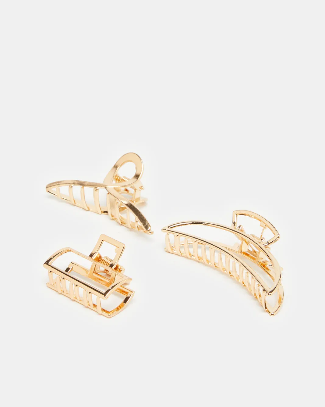 Women Gold Embellished Hair Clips (Pack of 3) sold by Redtag