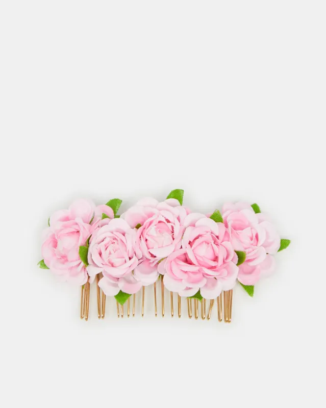 Girls pink Floral Hair Clip sold by Redtag