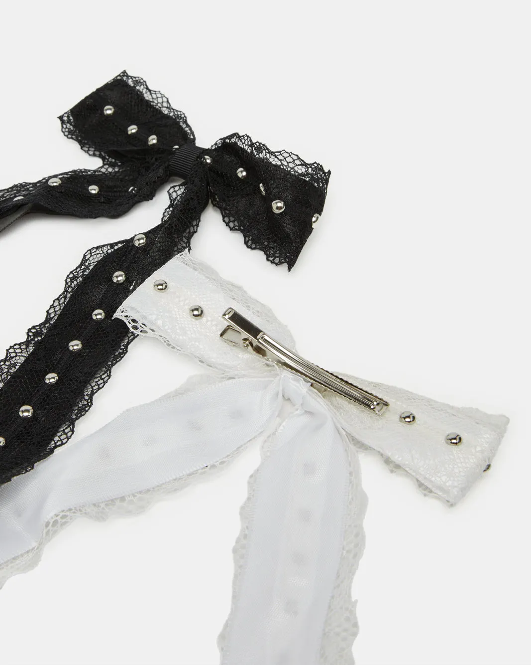 Girls Black And White Hair Clip Set (Pack of 2) sold by Redtag product image thumbnail 3