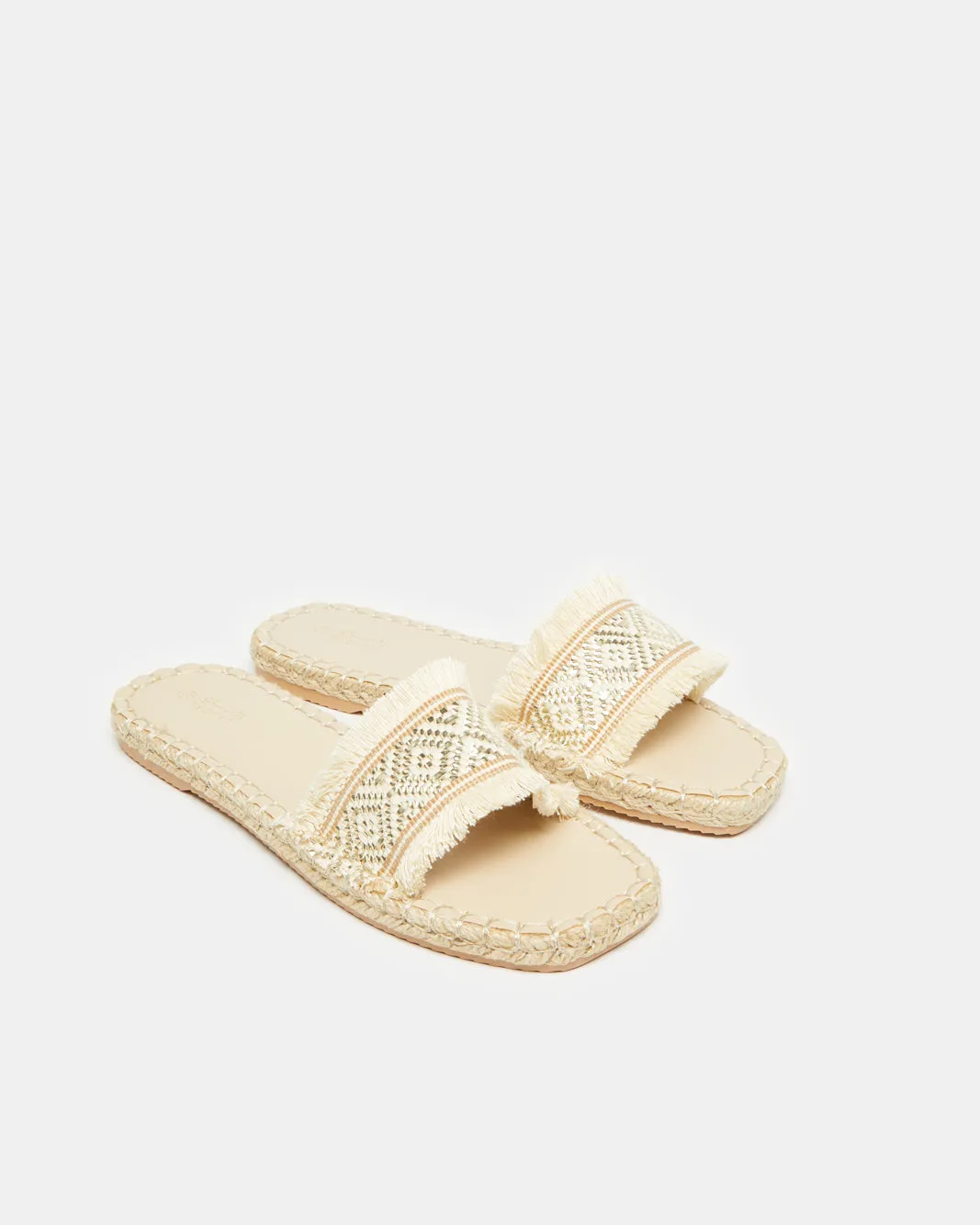 Women Beige Embellished Espadrille Mule sold by Redtag product image thumbnail 2