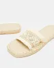 Women Beige Embellished Espadrille Mule sold by Redtag