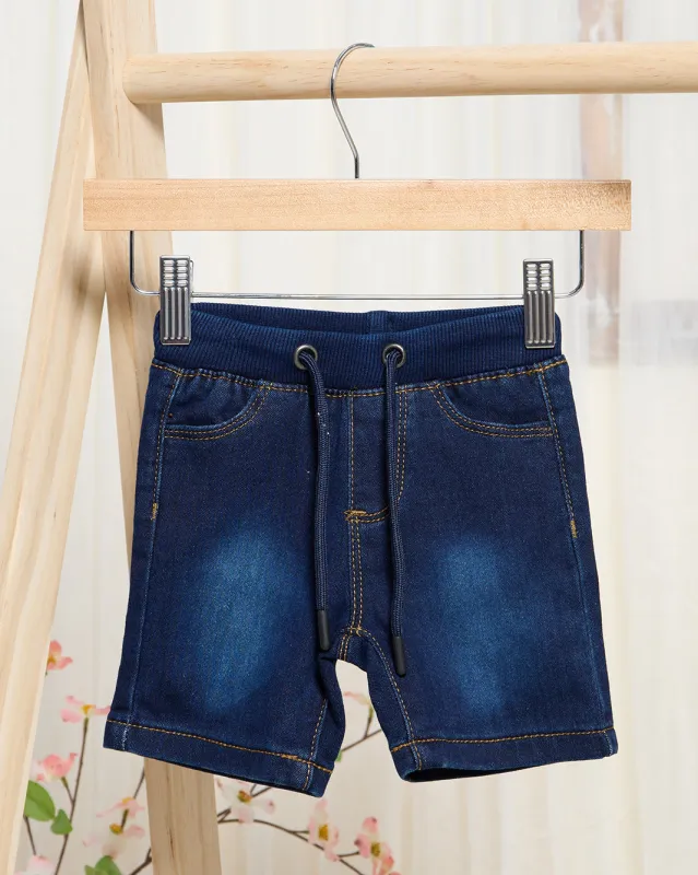 Infant Boys Blue Pull On Denim Shorts sold by Redtag