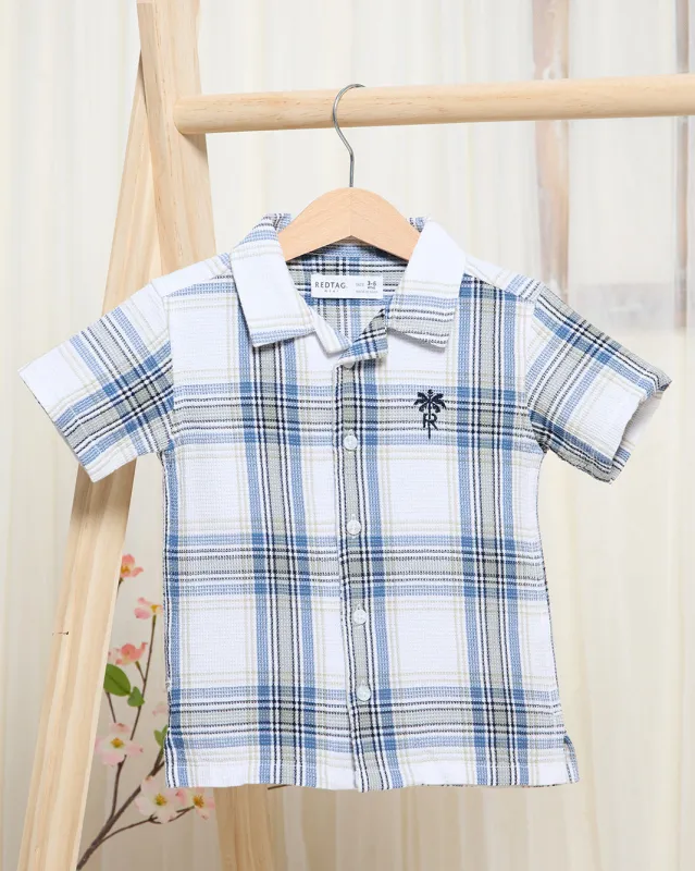 Infant Boys Blue Checkered Shirt sold by Redtag
