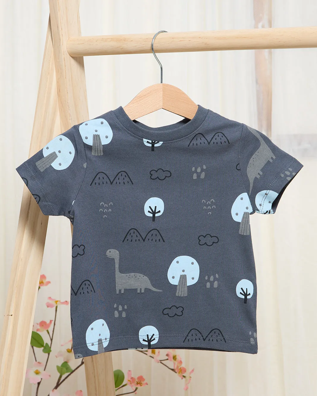 Infant Boys Blue Dino Printed T-Shirt sold by Redtag