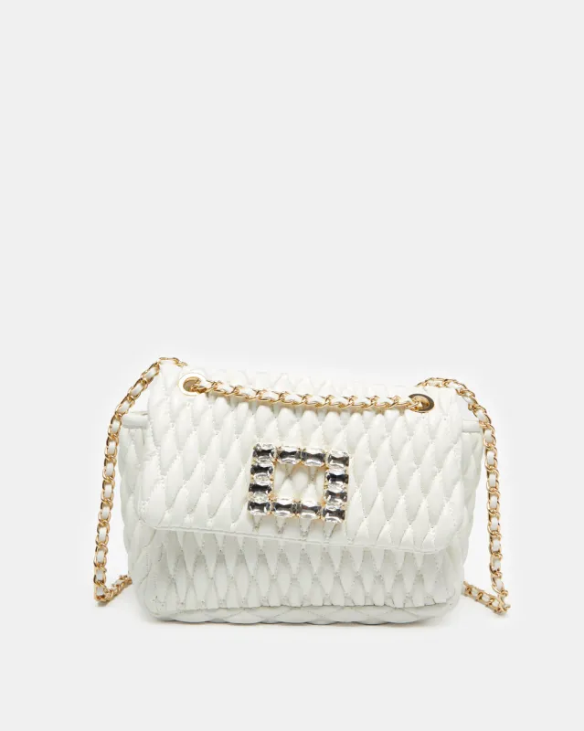 Women White Embellished Messenger Bag sold by Redtag