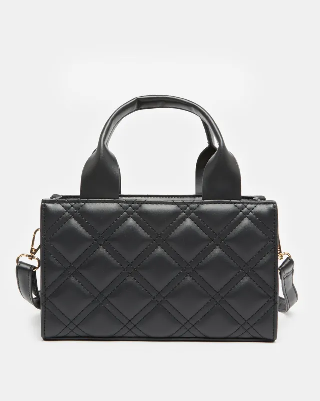 Women Black Messenger Bag sold by Redtag