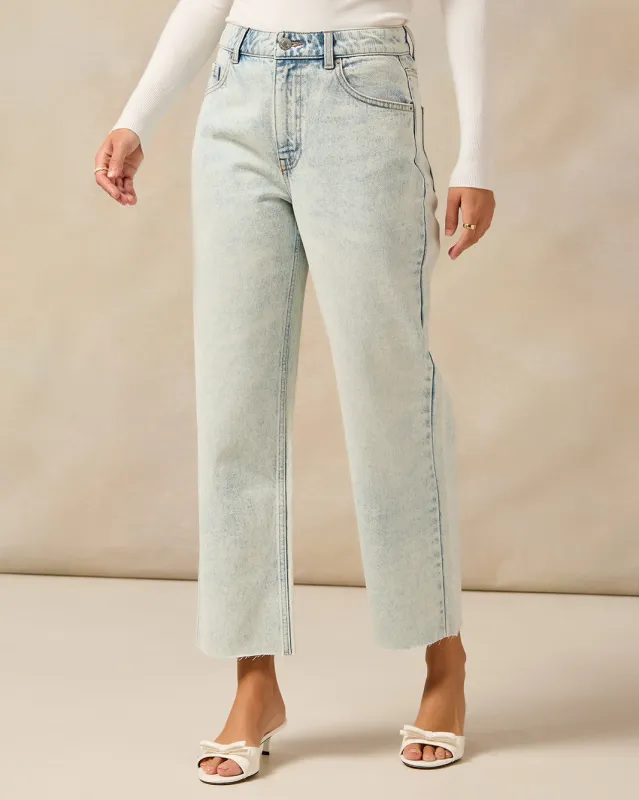 Women Blue Straight Fit Jeans sold by Redtag