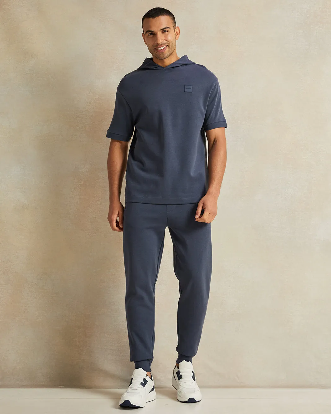 Men Plain Grey Hooded Lounge Sweatshirt sold by Redtag product image thumbnail 2