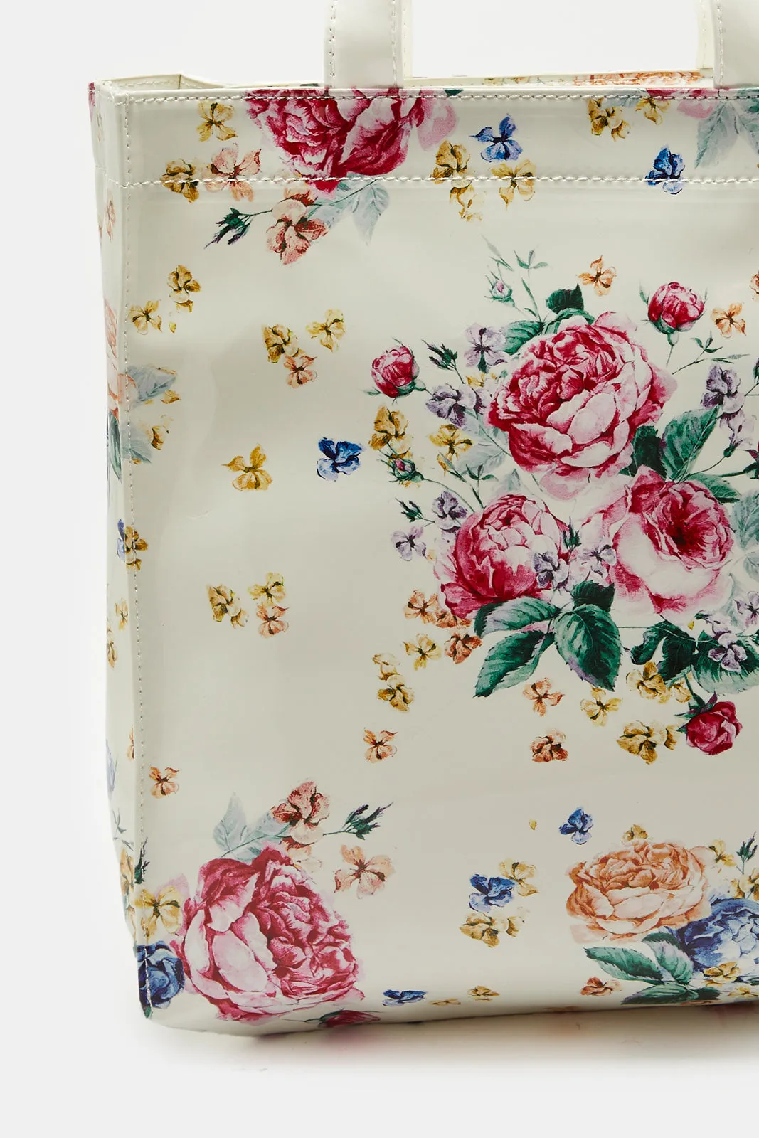 Women White Printed Shopper Bag sold by Redtag product image thumbnail 3