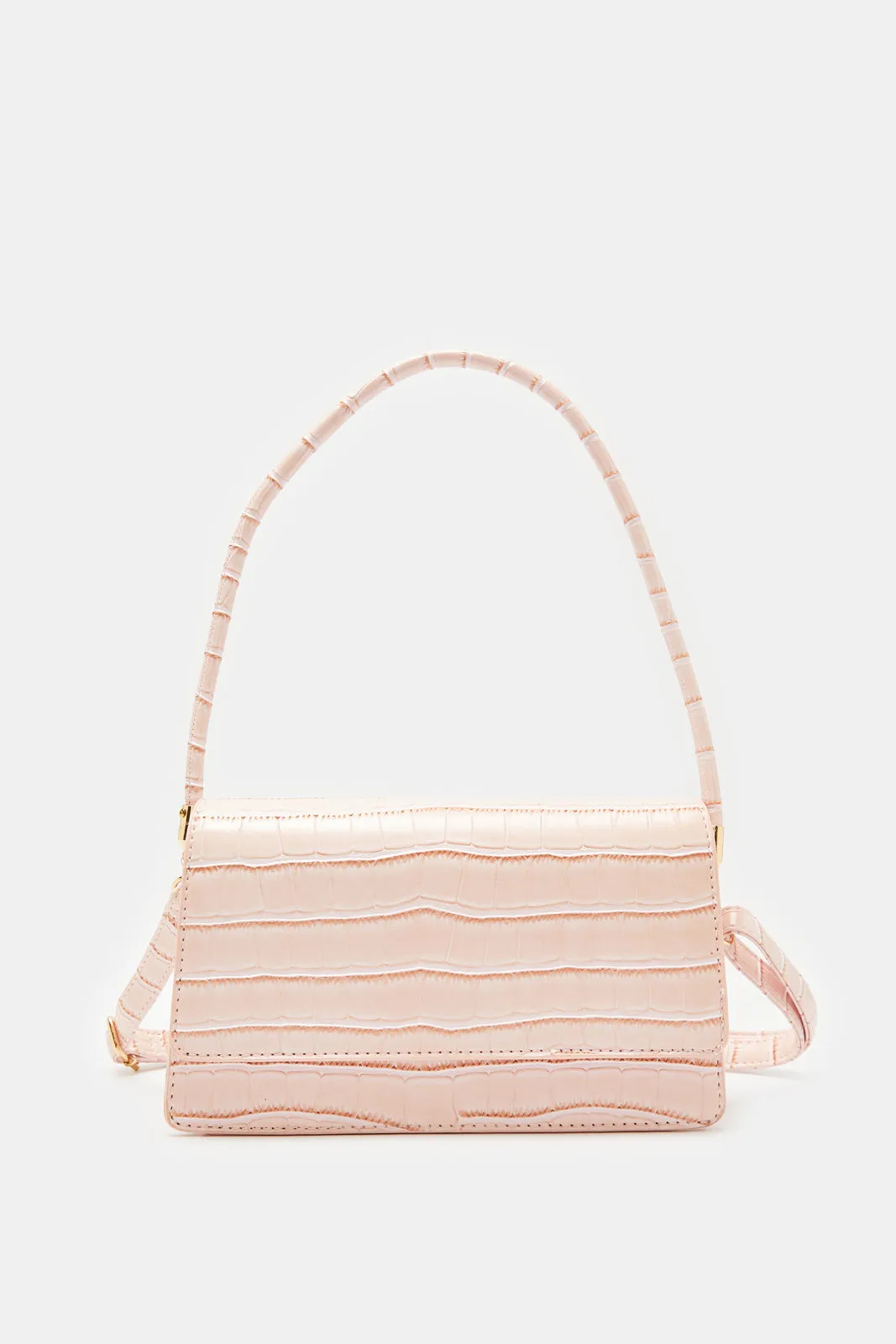 Women Cream Textured Messenger Bag sold by Redtag