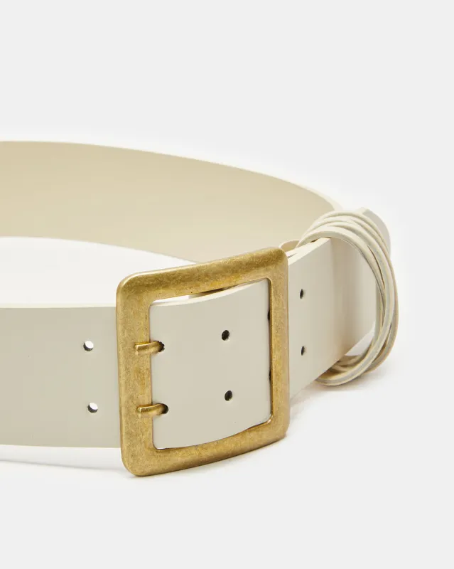 Women Beige Buckle Dress Belt sold by Redtag