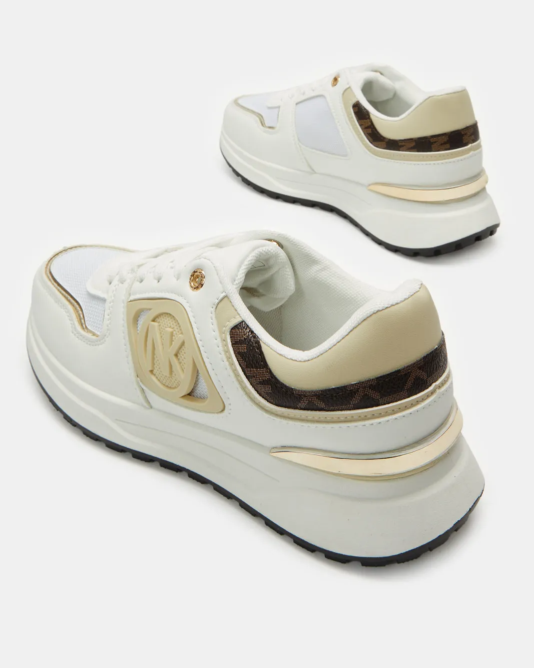 Women White Lace Up Jogger Sneakers sold by Redtag product image thumbnail 4