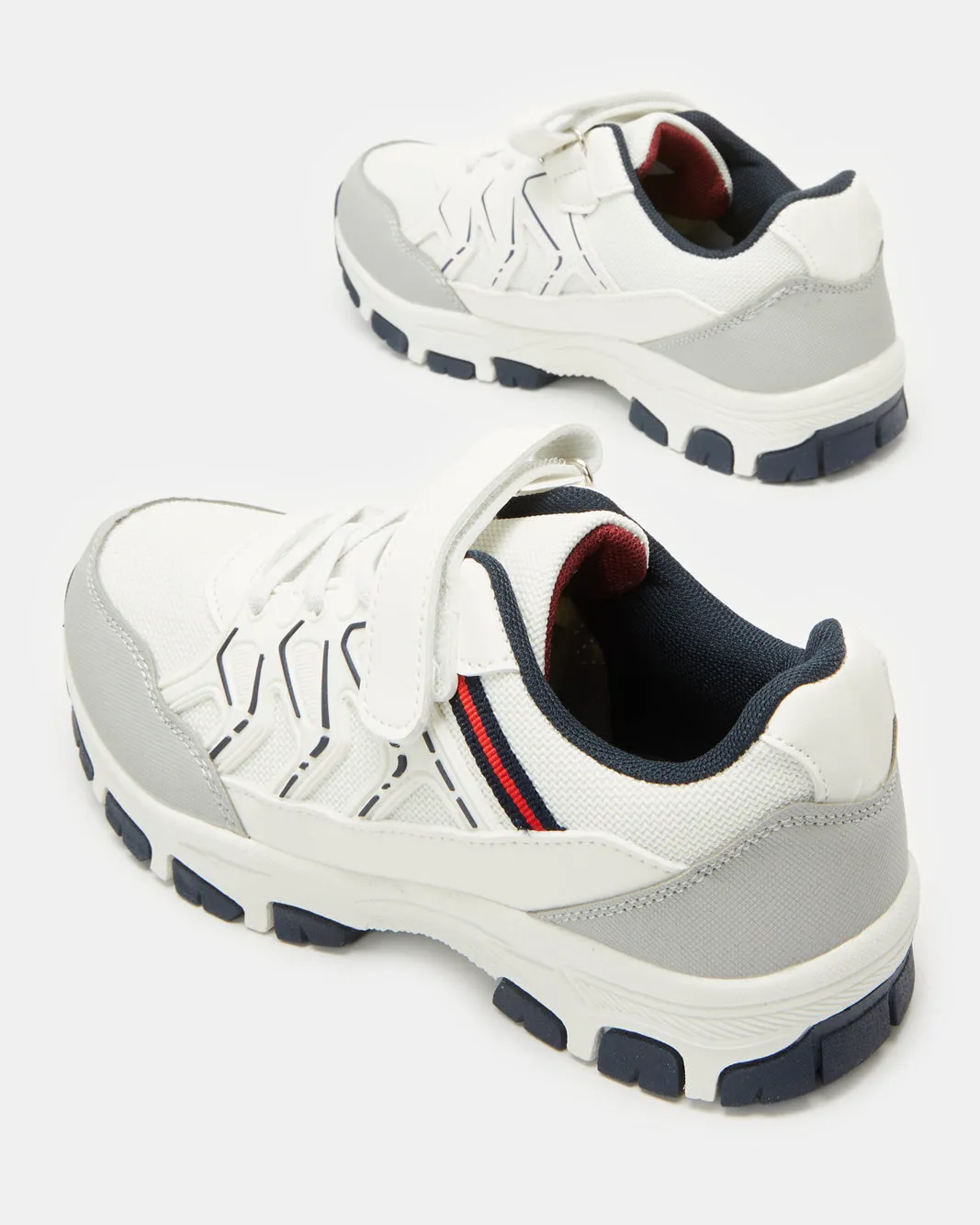 Senior Boys White Material Block Trekkers sold by Redtag product image thumbnail 4