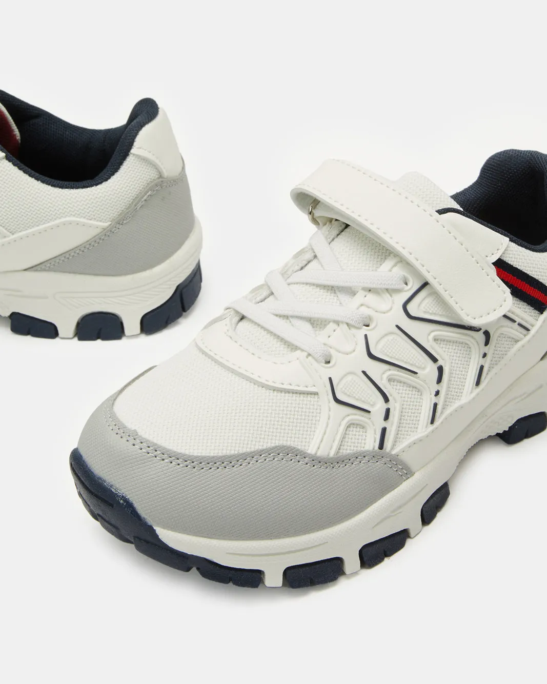Senior Boys White Material Block Trekkers sold by Redtag product image thumbnail 3