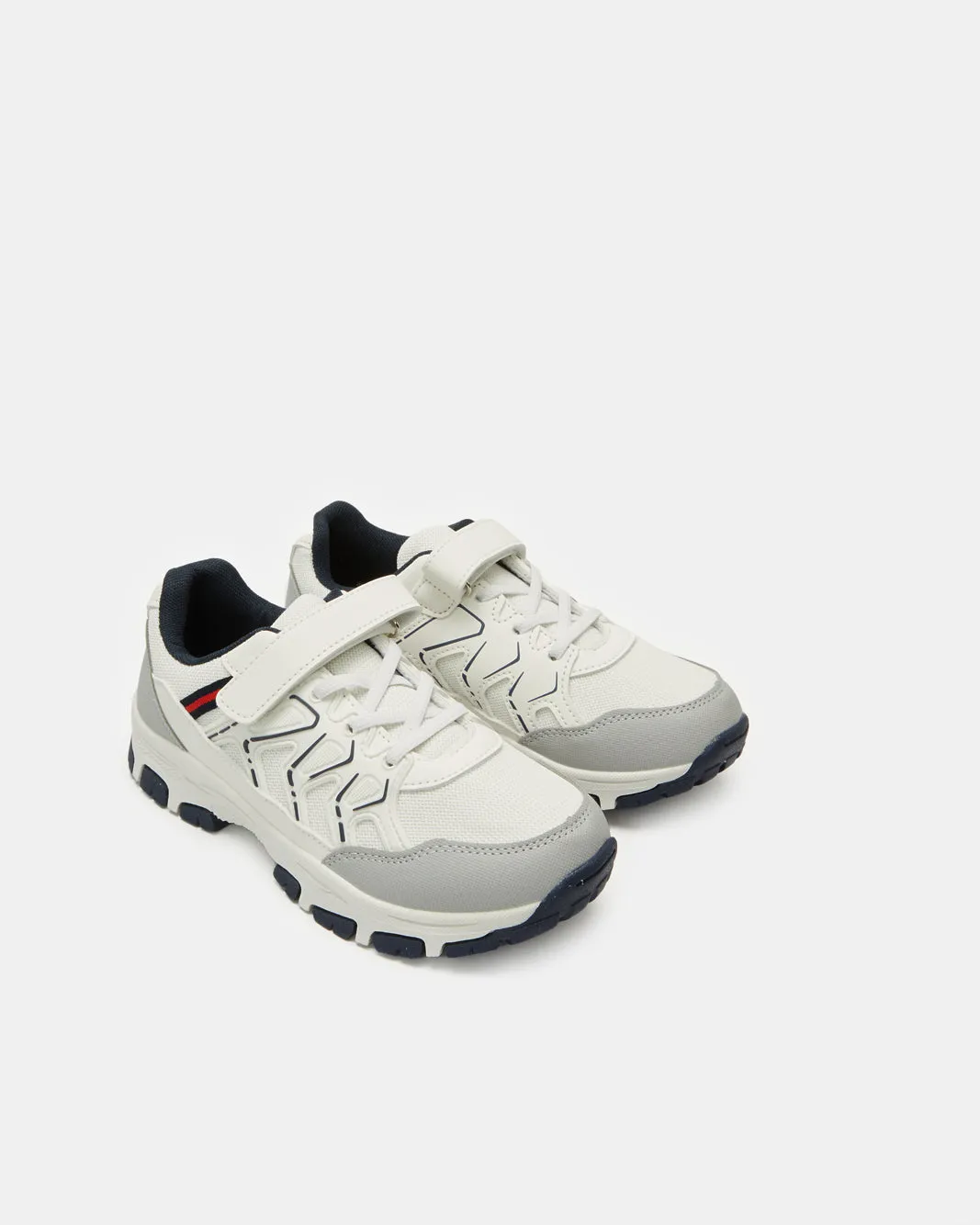 Senior Boys White Material Block Trekkers sold by Redtag product image thumbnail 2