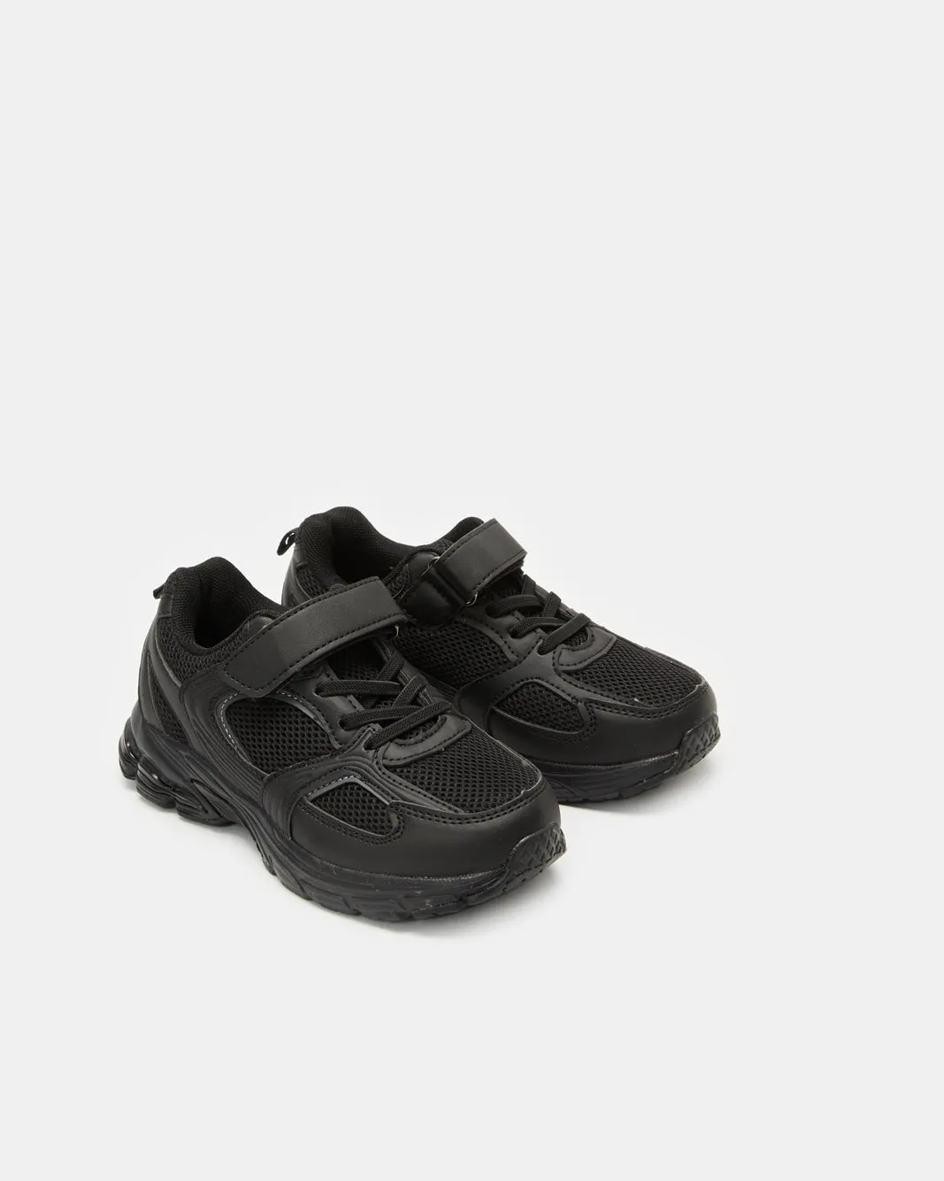 Senior Boys Black Material Block Trainers sold by Redtag product image thumbnail 2