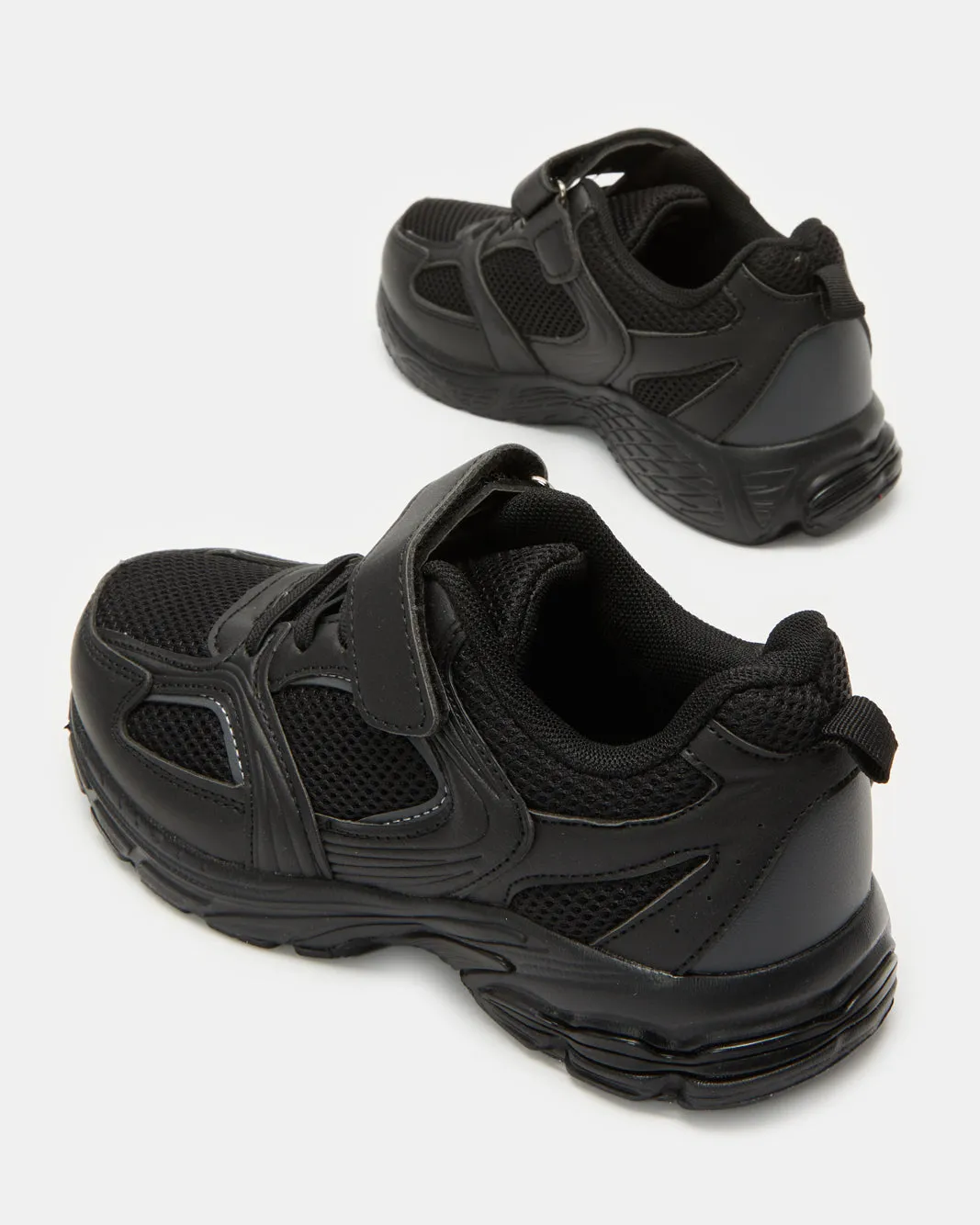 Senior Boys Black Material Block Trainers sold by Redtag product image thumbnail 4