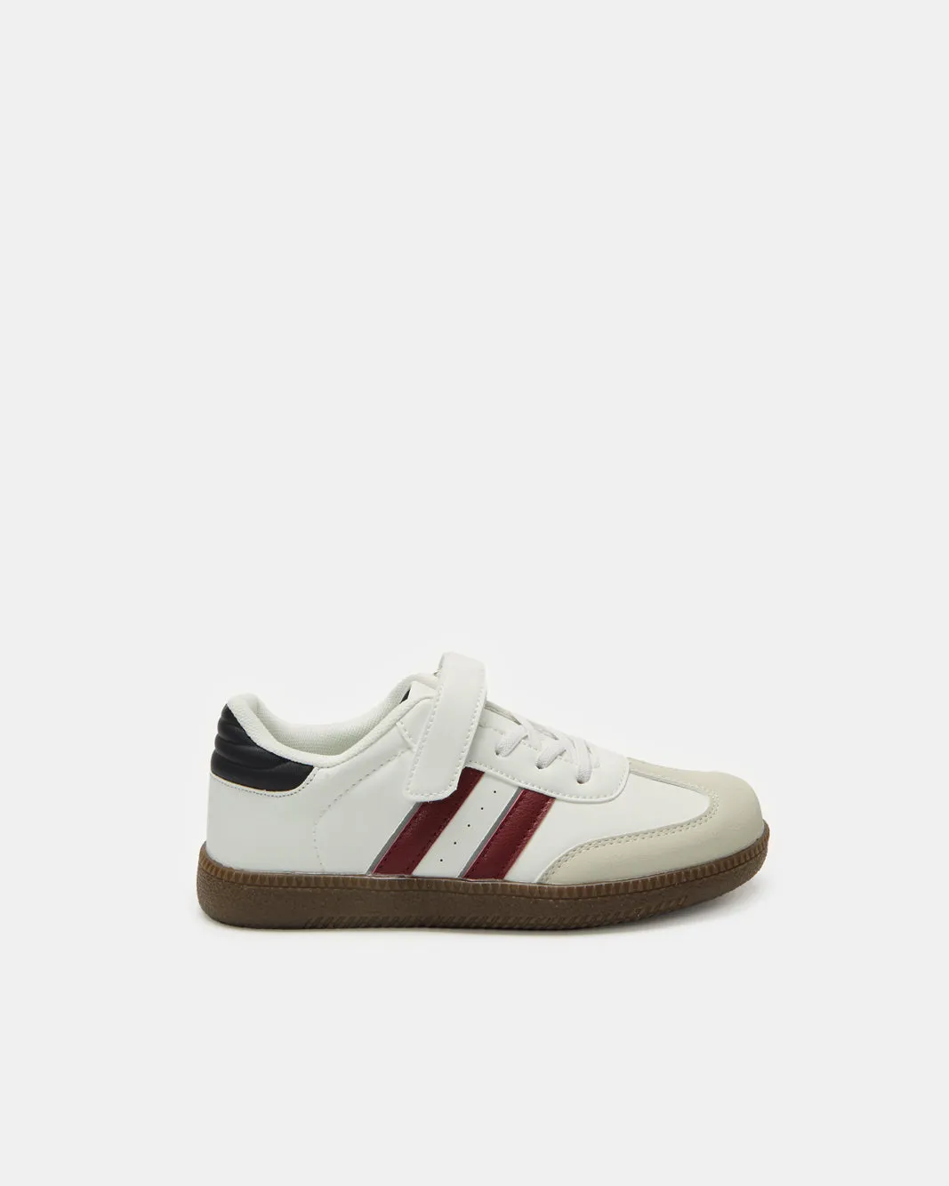 Senior Boys White Strapped Overplay Sneakers sold by Redtag