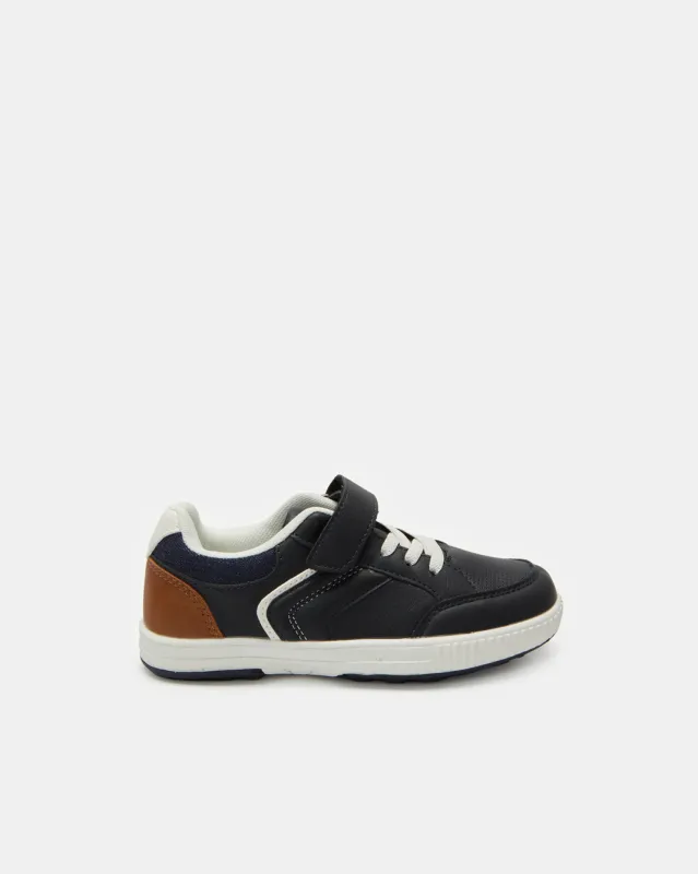 Boys Navy Material Block Sneakers sold by Redtag