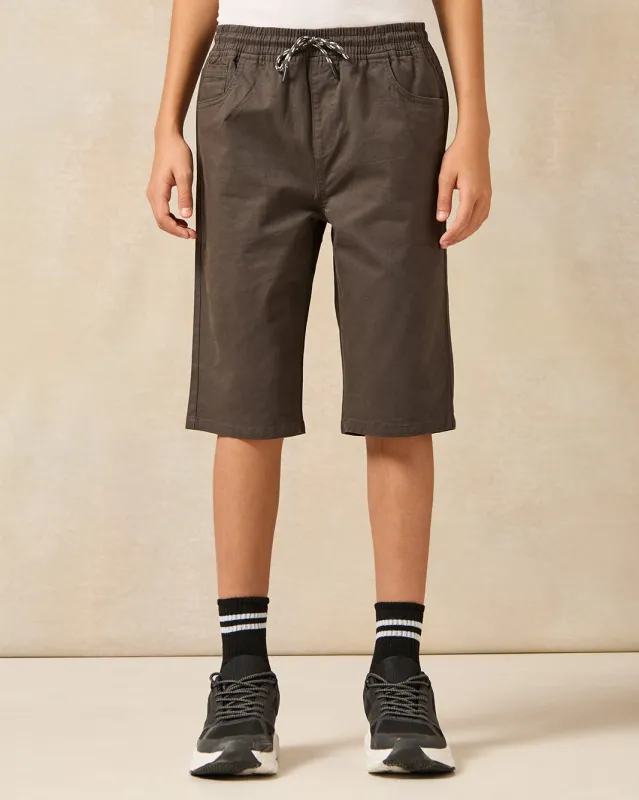 Senior Boys Charcoal Table Shorts sold by Redtag