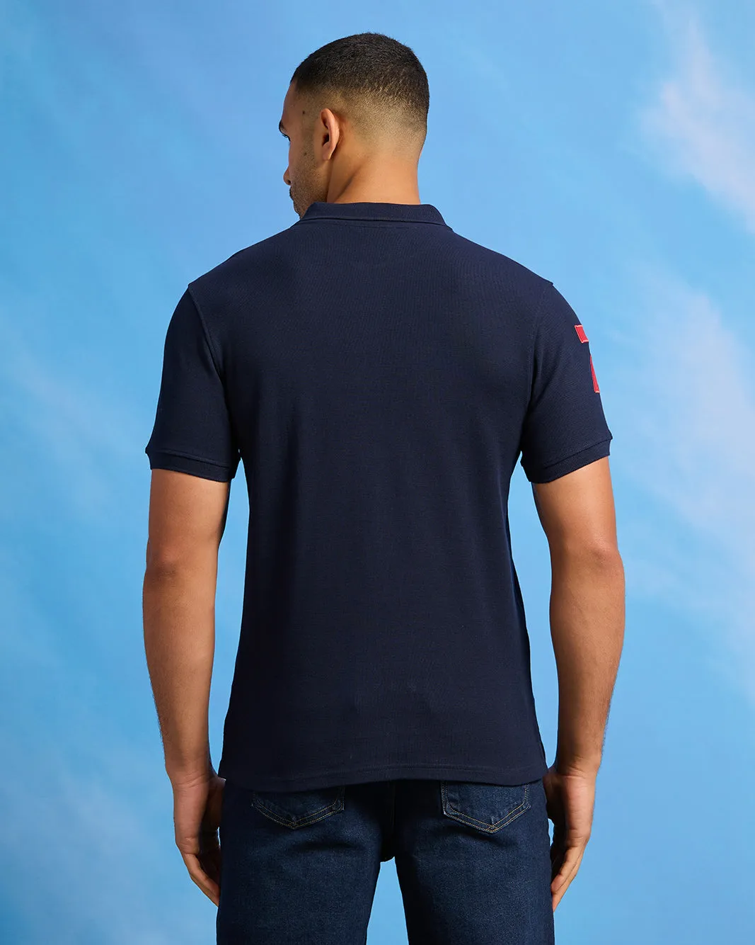Men Navy Badge Polo Shirt sold by Redtag product image thumbnail 3