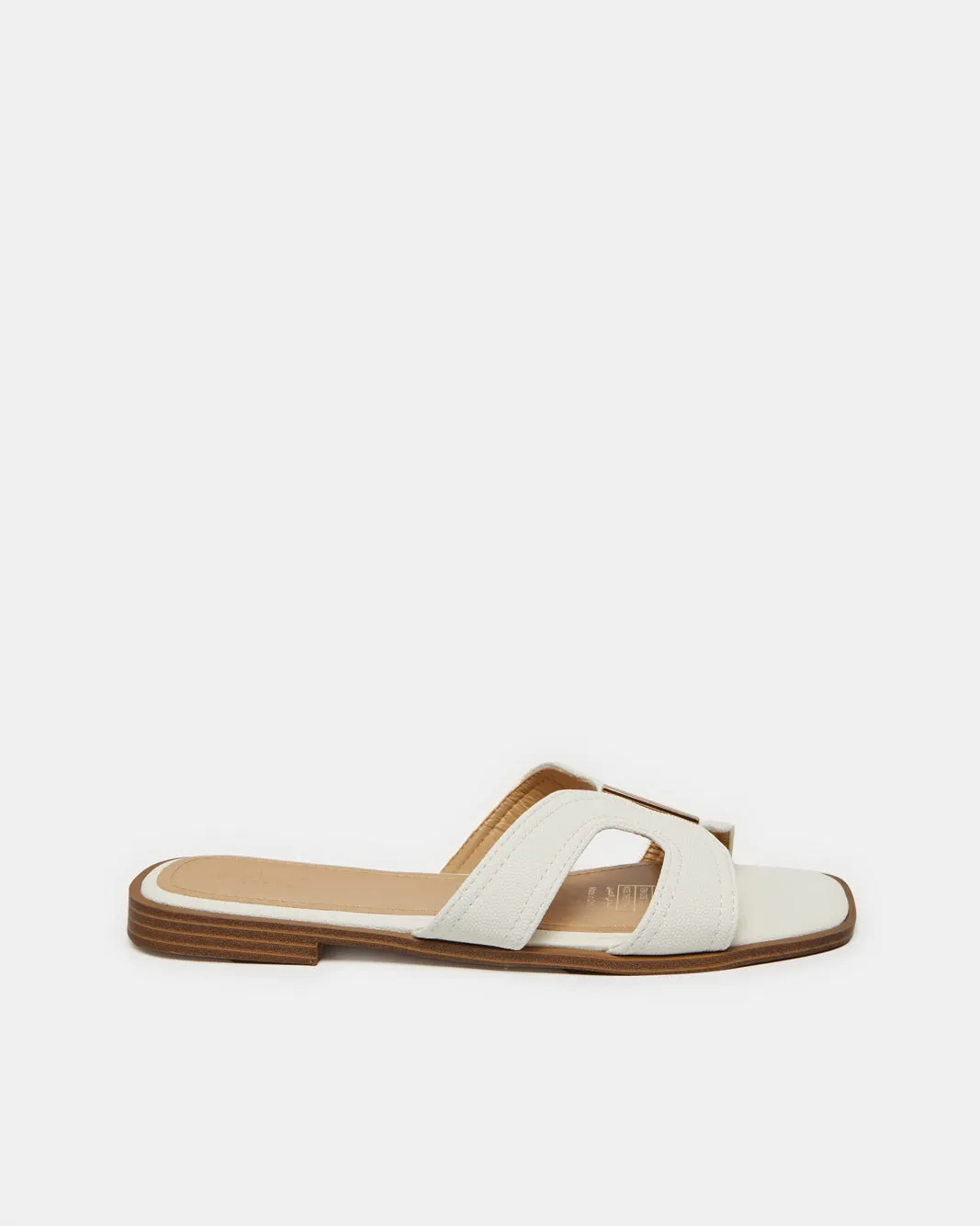 Women White H Upper Mule sold by Redtag