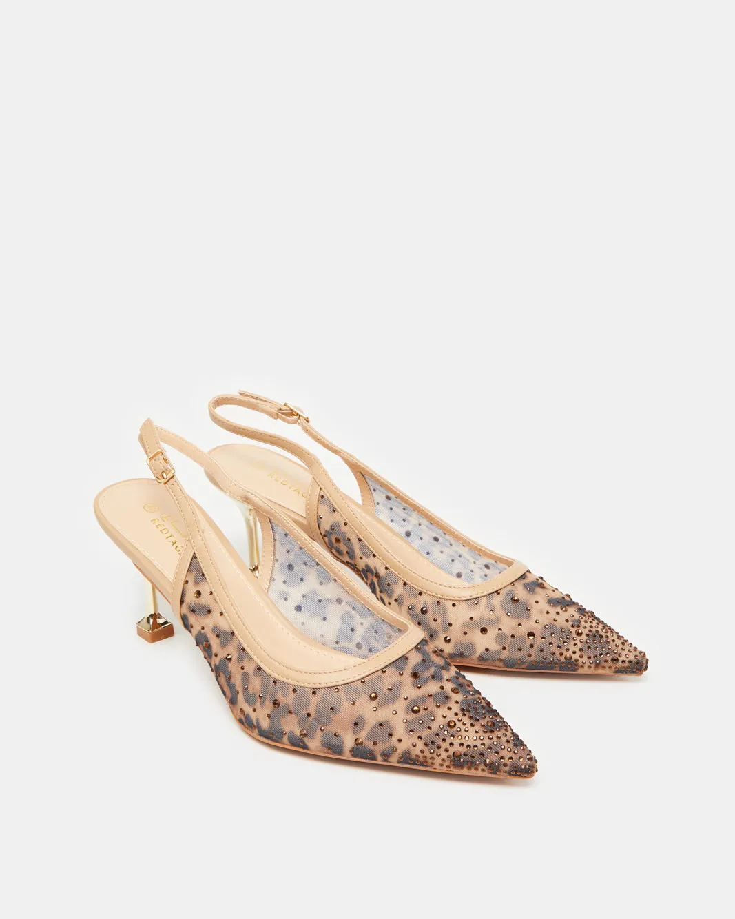 Women Beige Animal Embellished Slingback sold by Redtag product image thumbnail 2