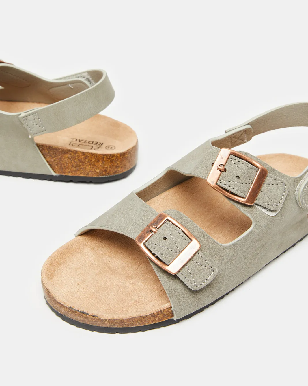 Senior Boys Grey Cork Sandals sold by Redtag product image thumbnail 3